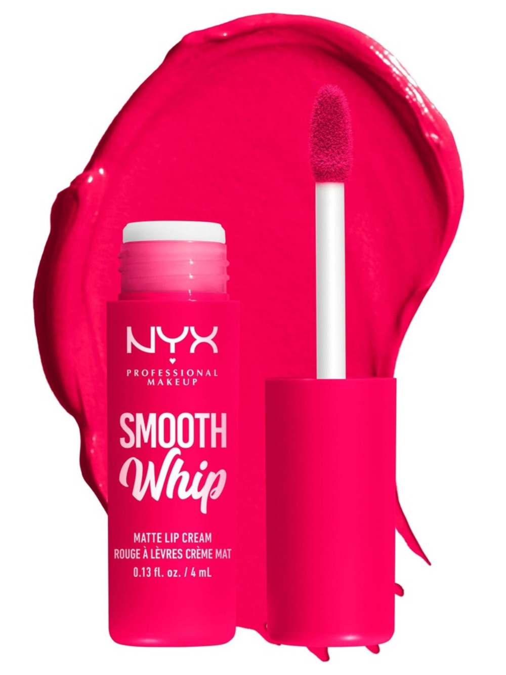 🆕 NYX Smooth Whip Matte Lip Cream Liquid Lipstick in Pillow Fight, Hot Pink